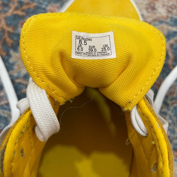 VANS Yellow Classic Low-Top Sneaker Sz 8.5 - Picture 7 of 7